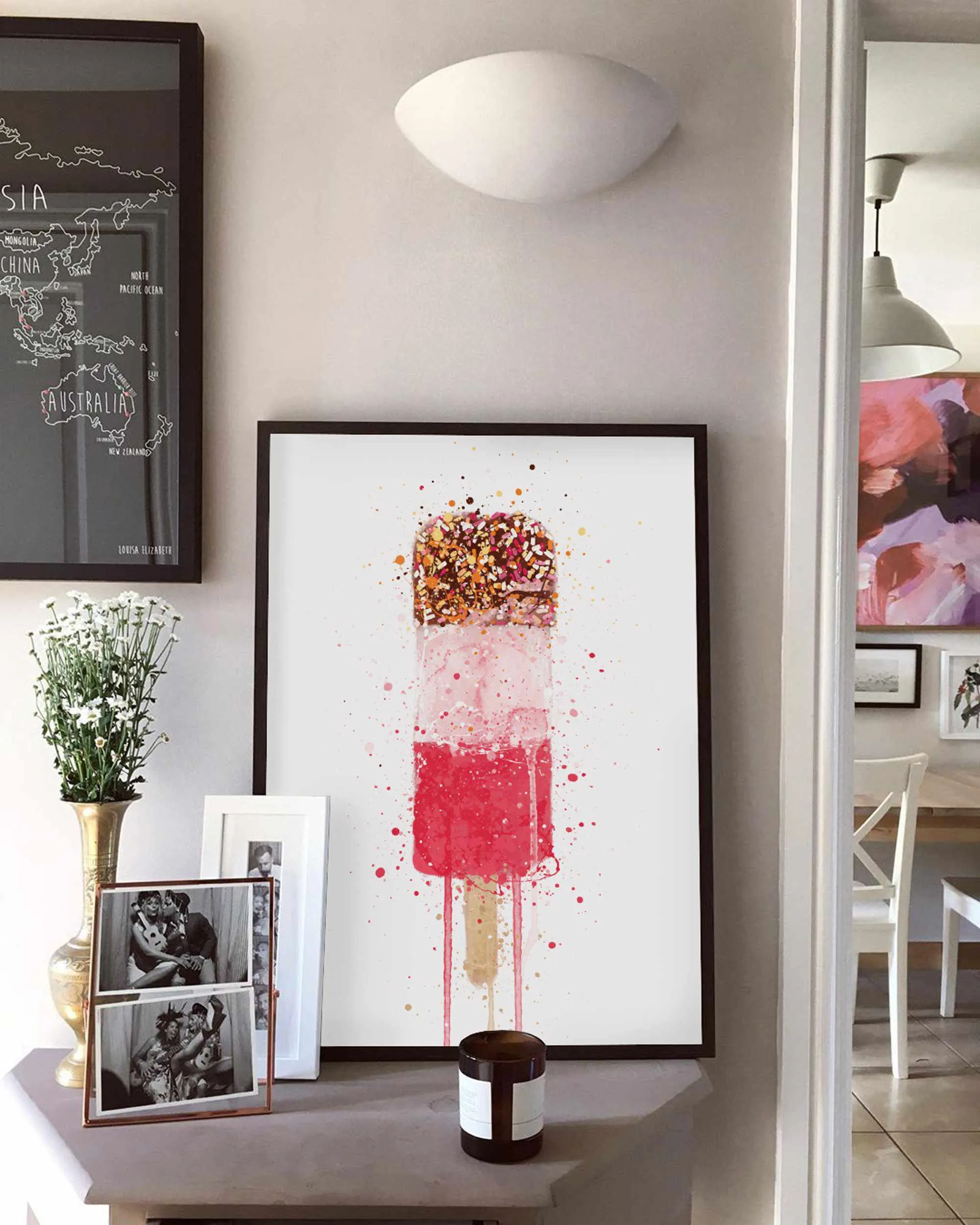 Ice Lolly Wall Art Print ‘Hundreds & Thousands’