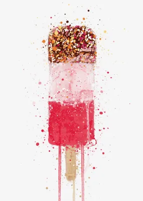 Ice Lolly Wall Art Print ‘Hundreds & Thousands’