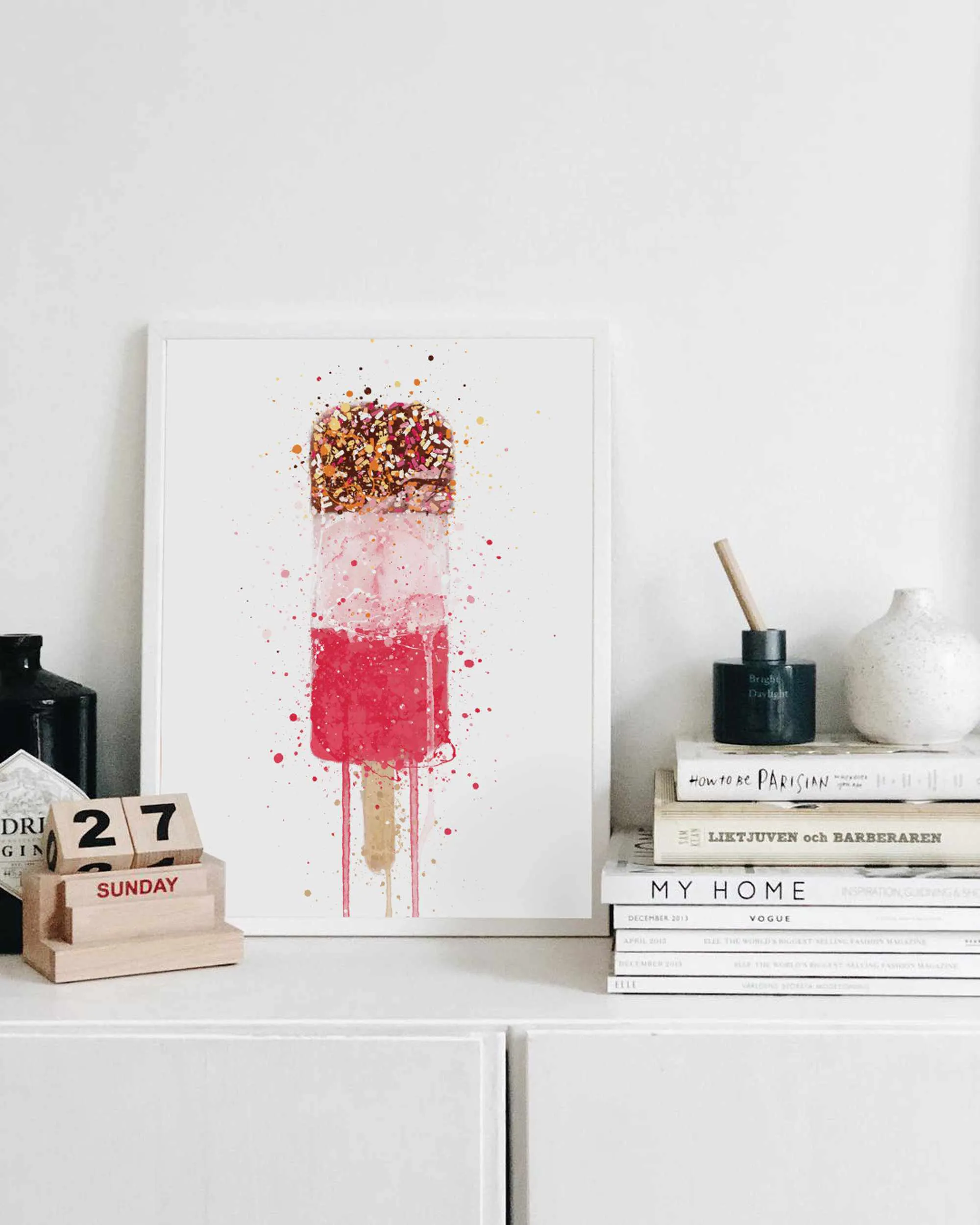 Ice Lolly Wall Art Print ‘Hundreds & Thousands’