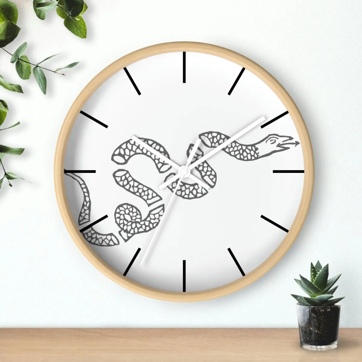 Join or Die Snake Wall clock