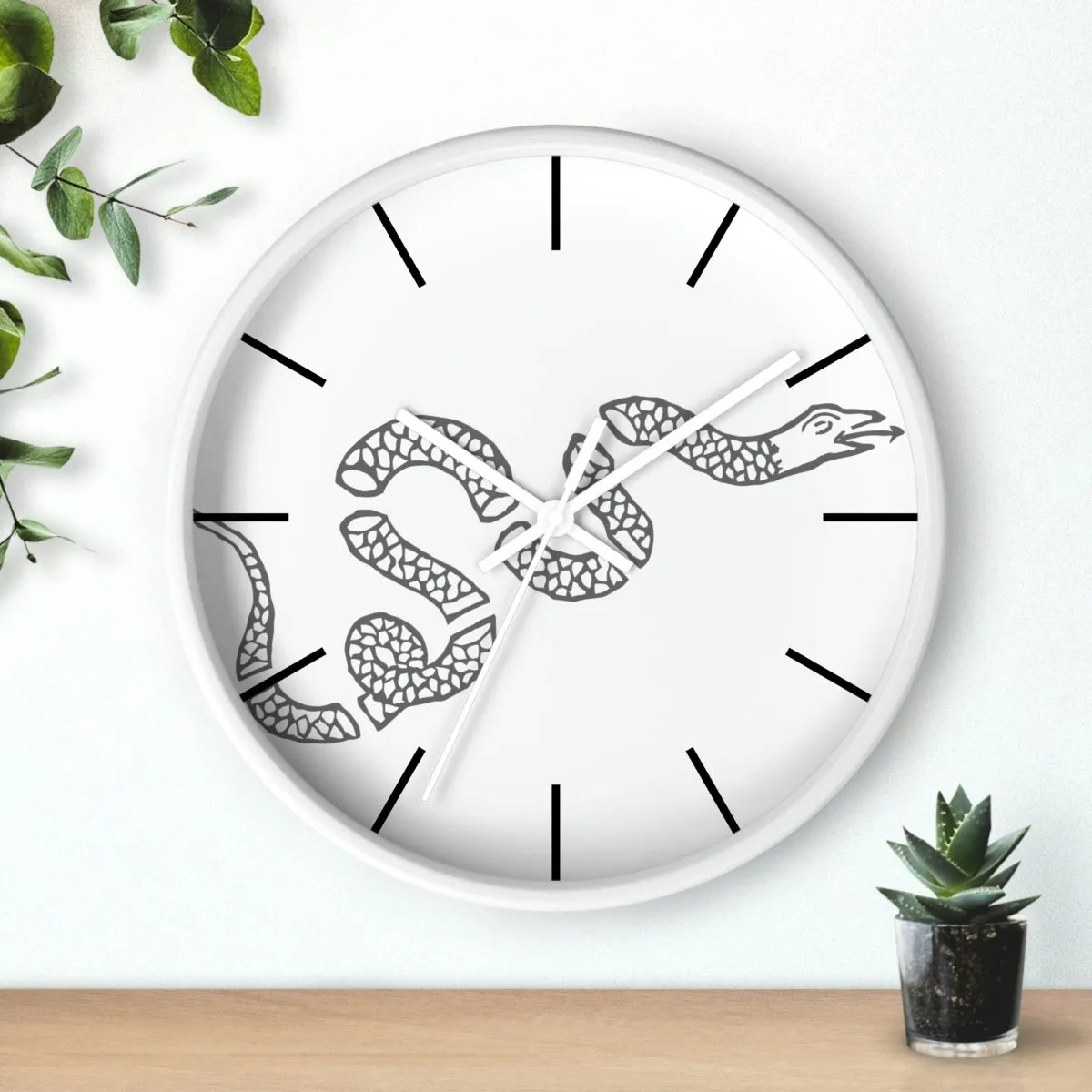 Join or Die Snake Wall clock