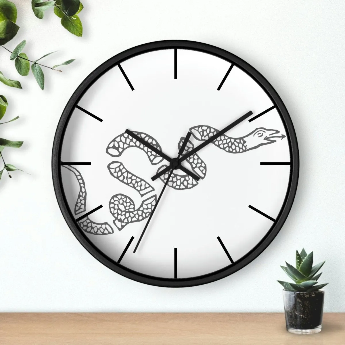 Join or Die Snake Wall clock