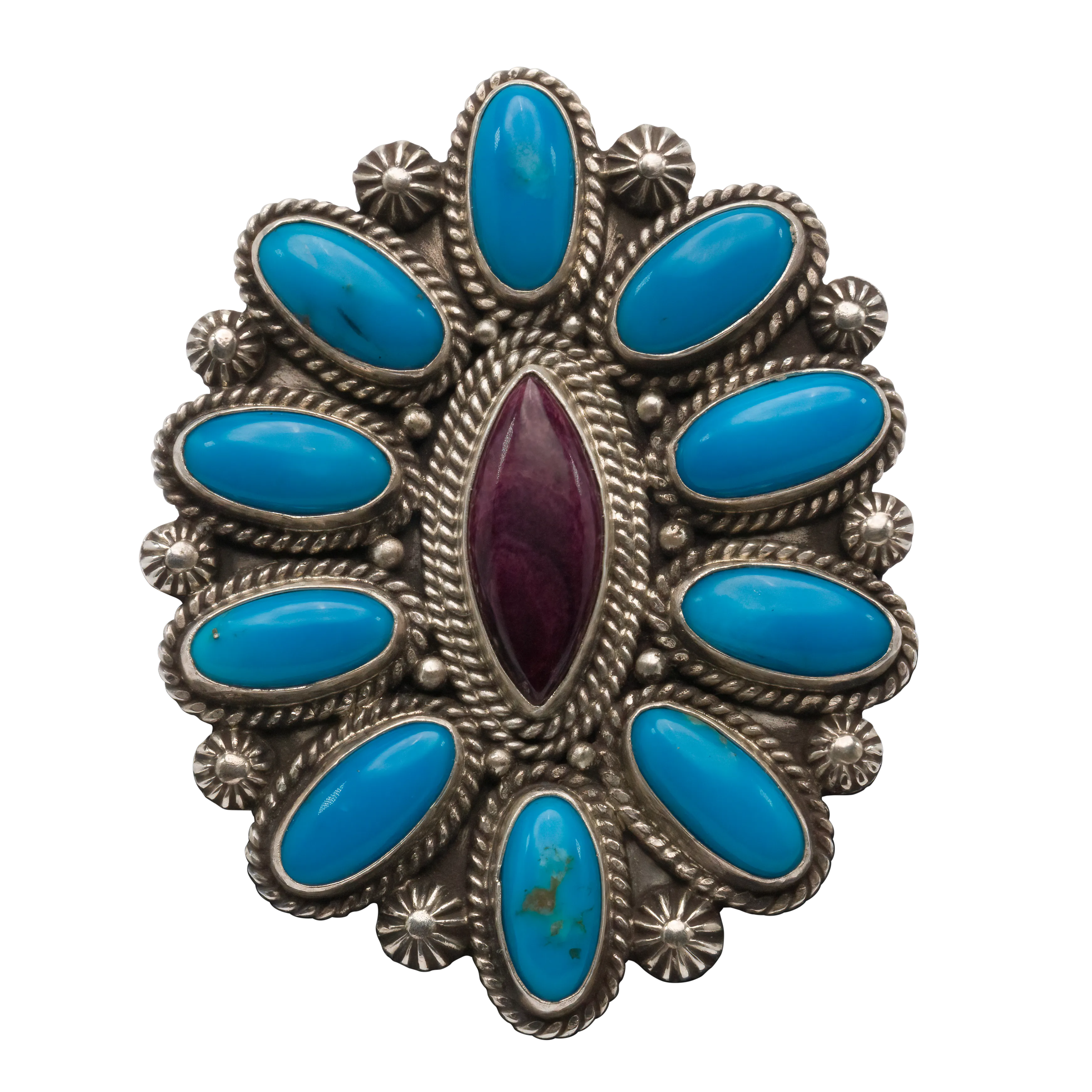 Kingman Turquoise & Spiny Oyster Shell Ring | Tyler Brown