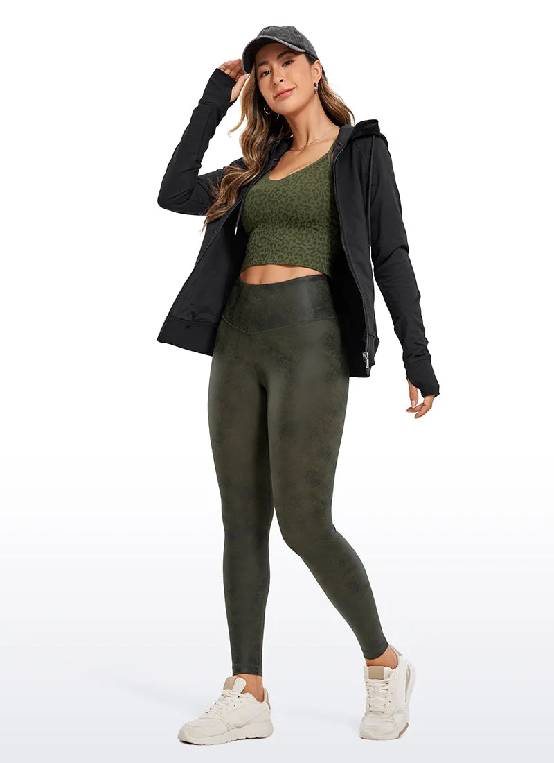 Matte Faux Leather Leggings 28''