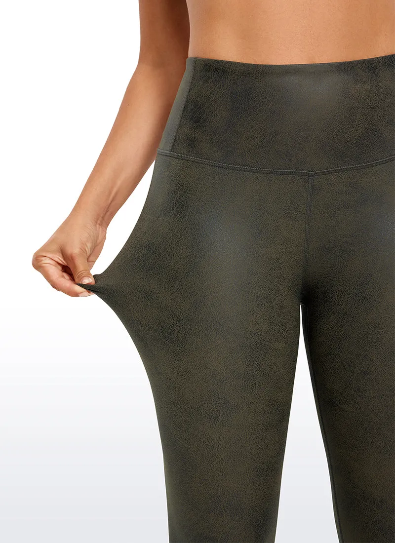 Matte Faux Leather Leggings 28''