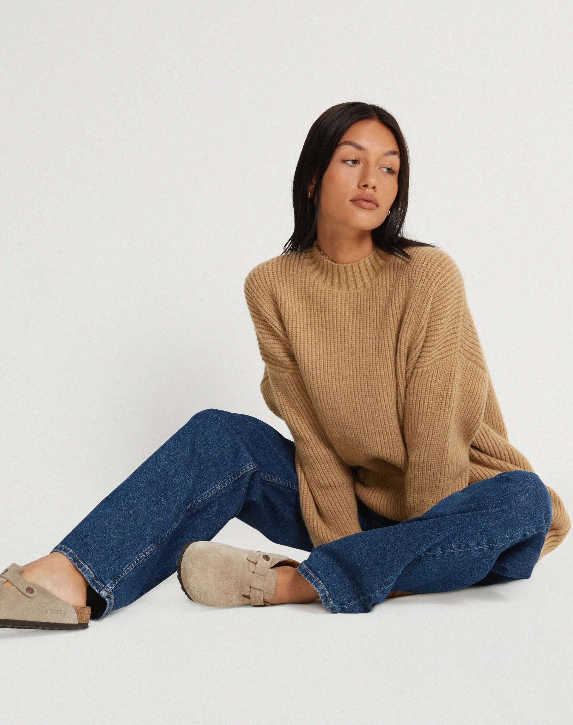 Mody Jumper in Tan Rib