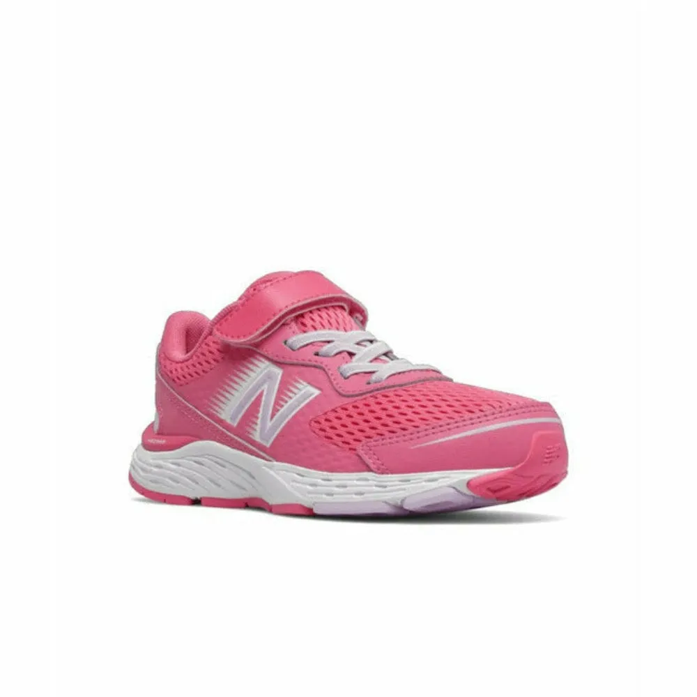 New Balance Little Girls 680v6 Velcro Sporty Pink