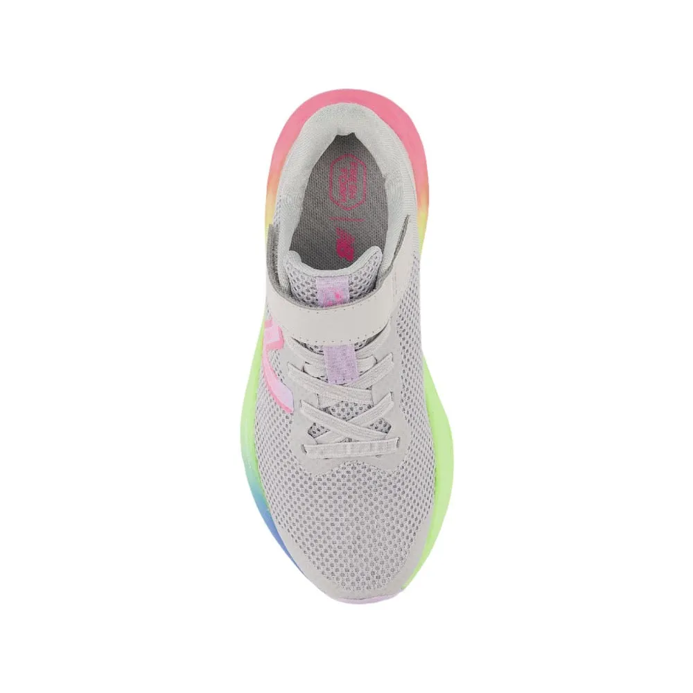 New Balance Little Girls Fresh Foam Arishi v4 Velcro Light Aluminum