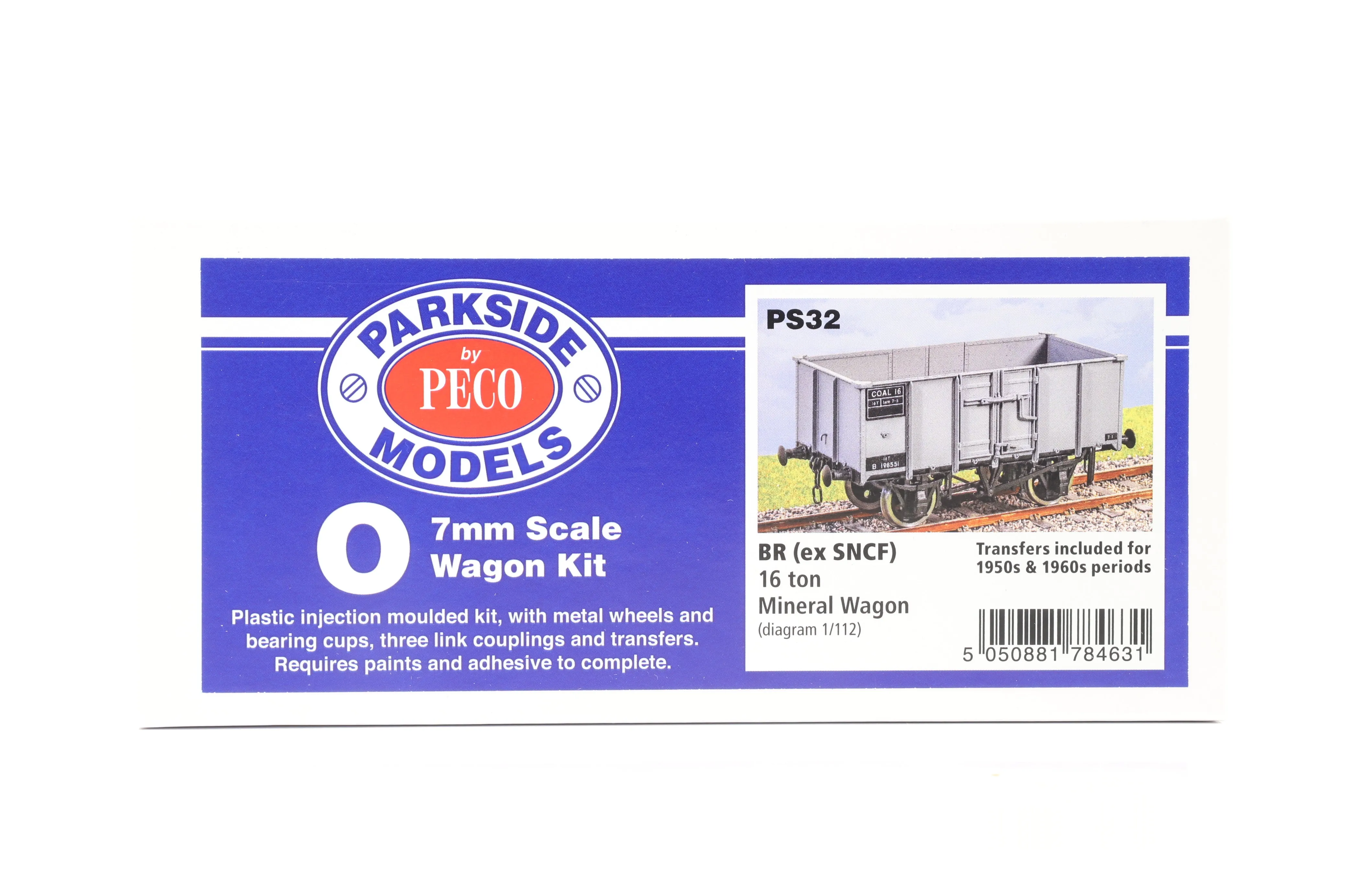 Parkside Dundas O Gauge PS32 BR (Ex SNCF) 16 Ton Mineral Wagon Kit w/Wheels