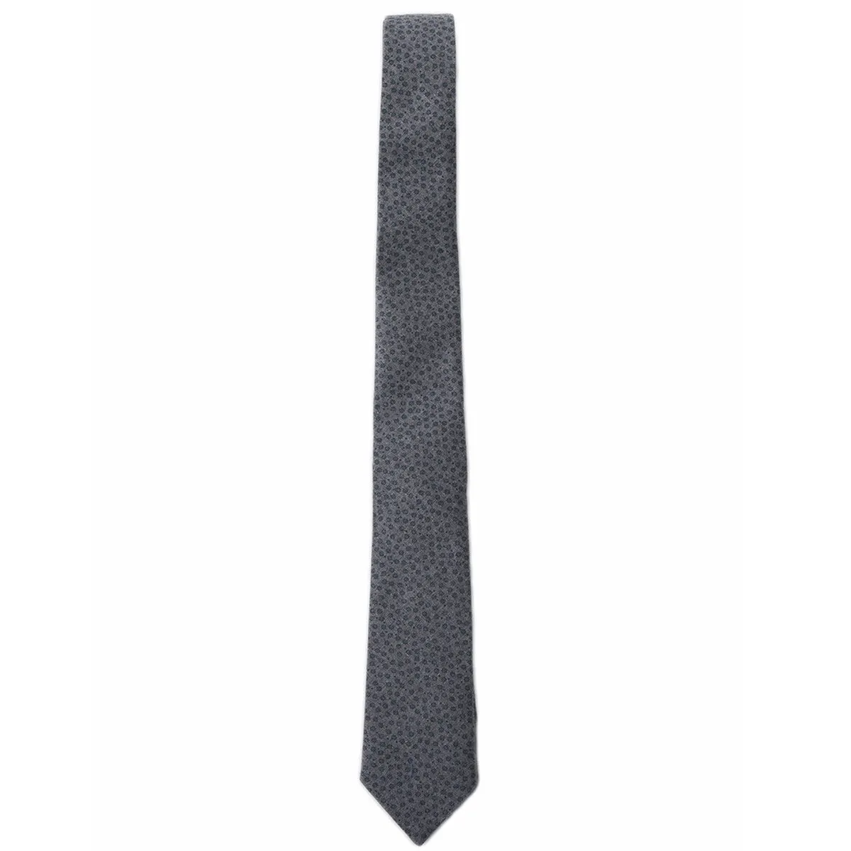 Pierce Cotton Tie - Gray Print