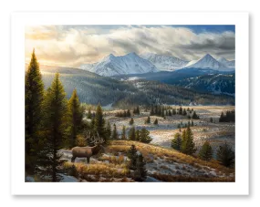 "An Amazing Journey" - Wildlife Art Print, Rocky Mountain Elk