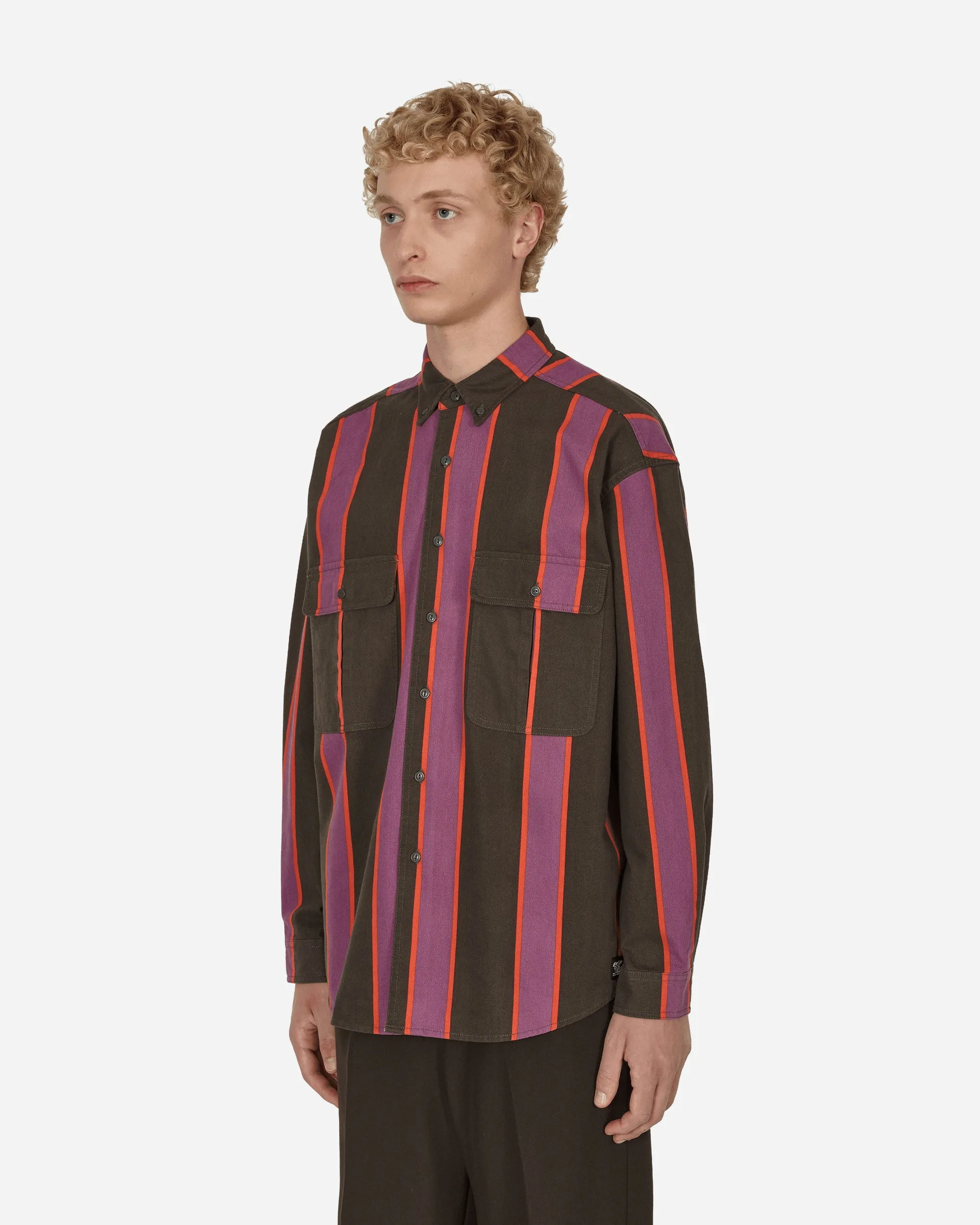 Skateboarding Stripe Longsleeve Shirt Purple