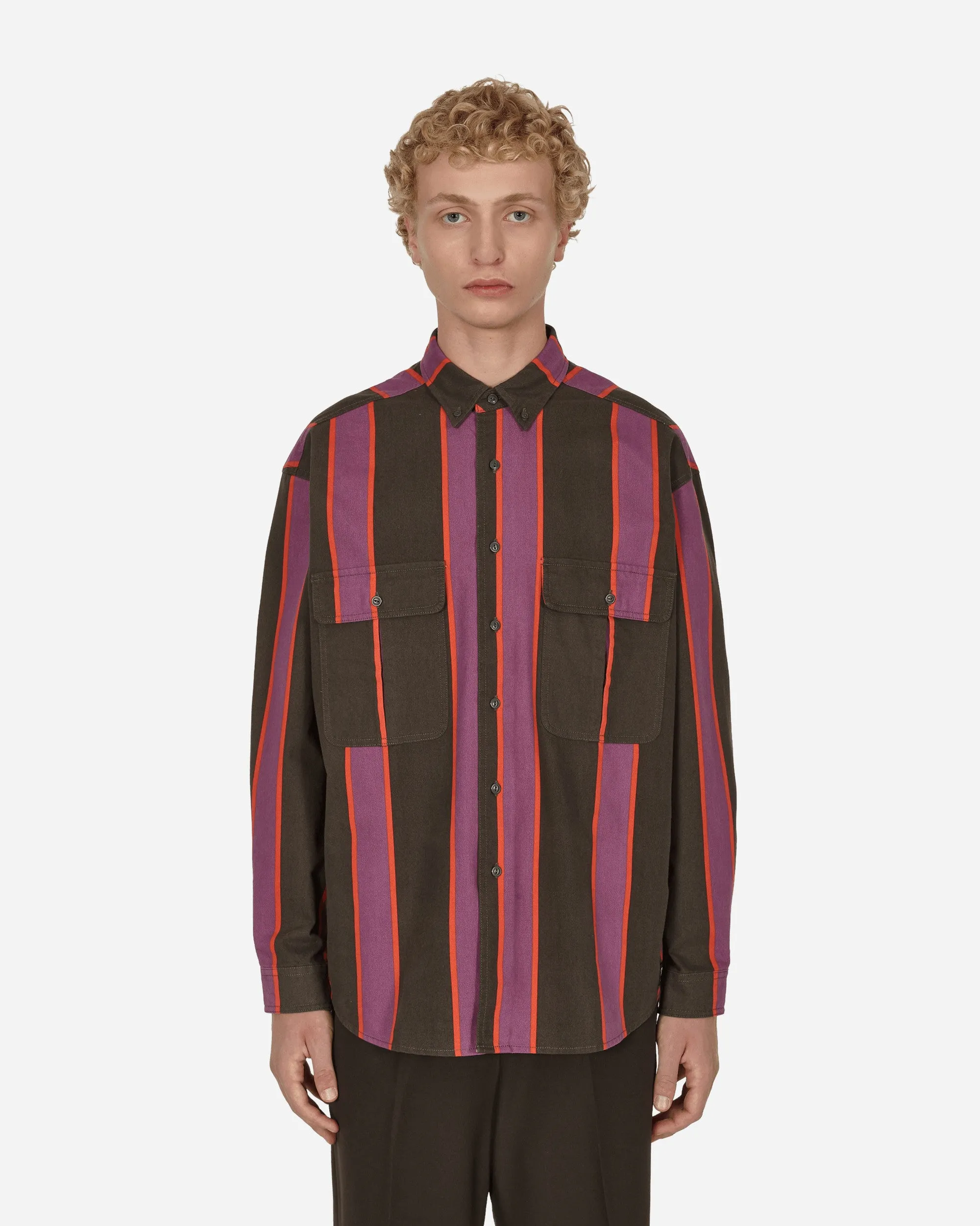 Skateboarding Stripe Longsleeve Shirt Purple