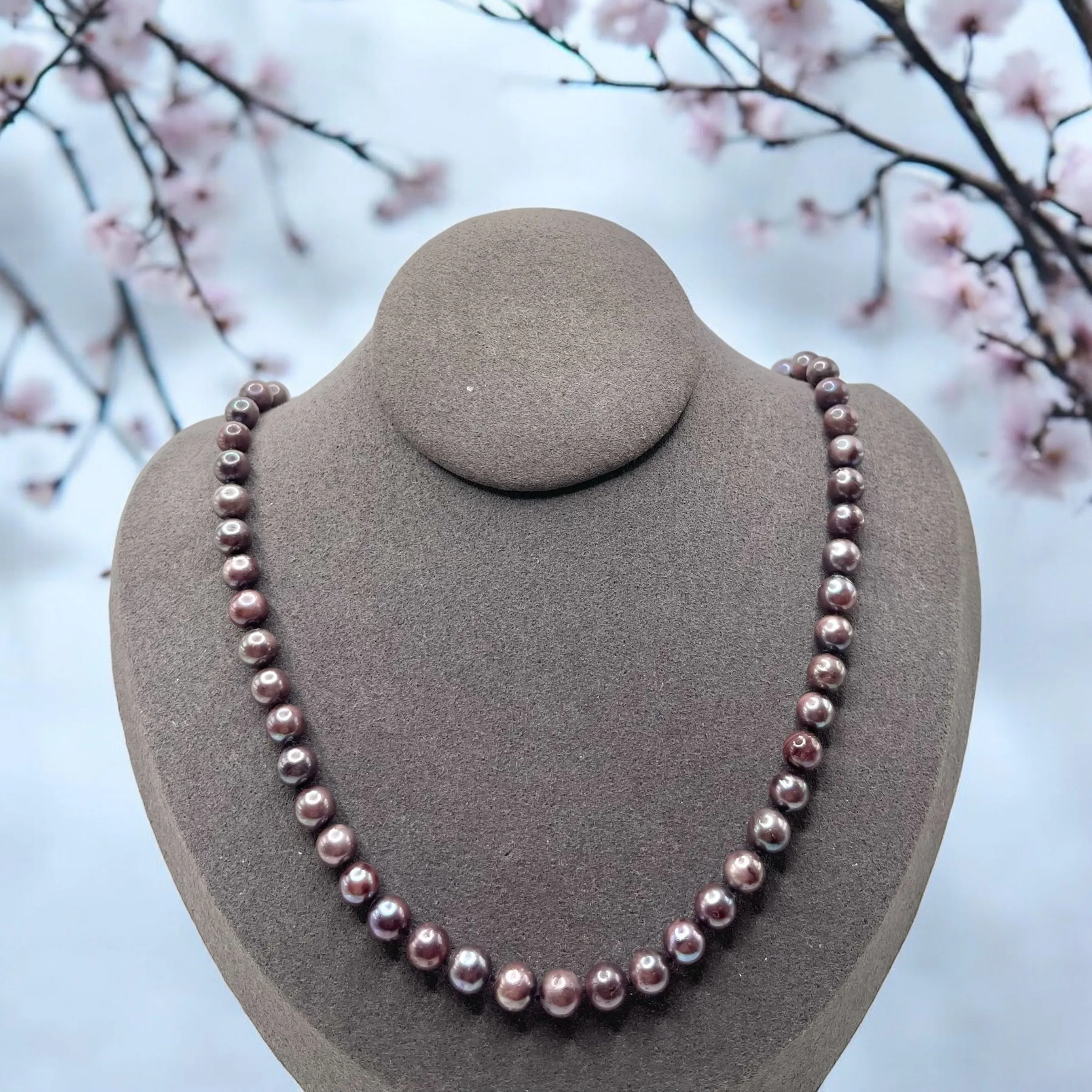 SOUTH SEA PEARL DARK PURPLE NECKLACE