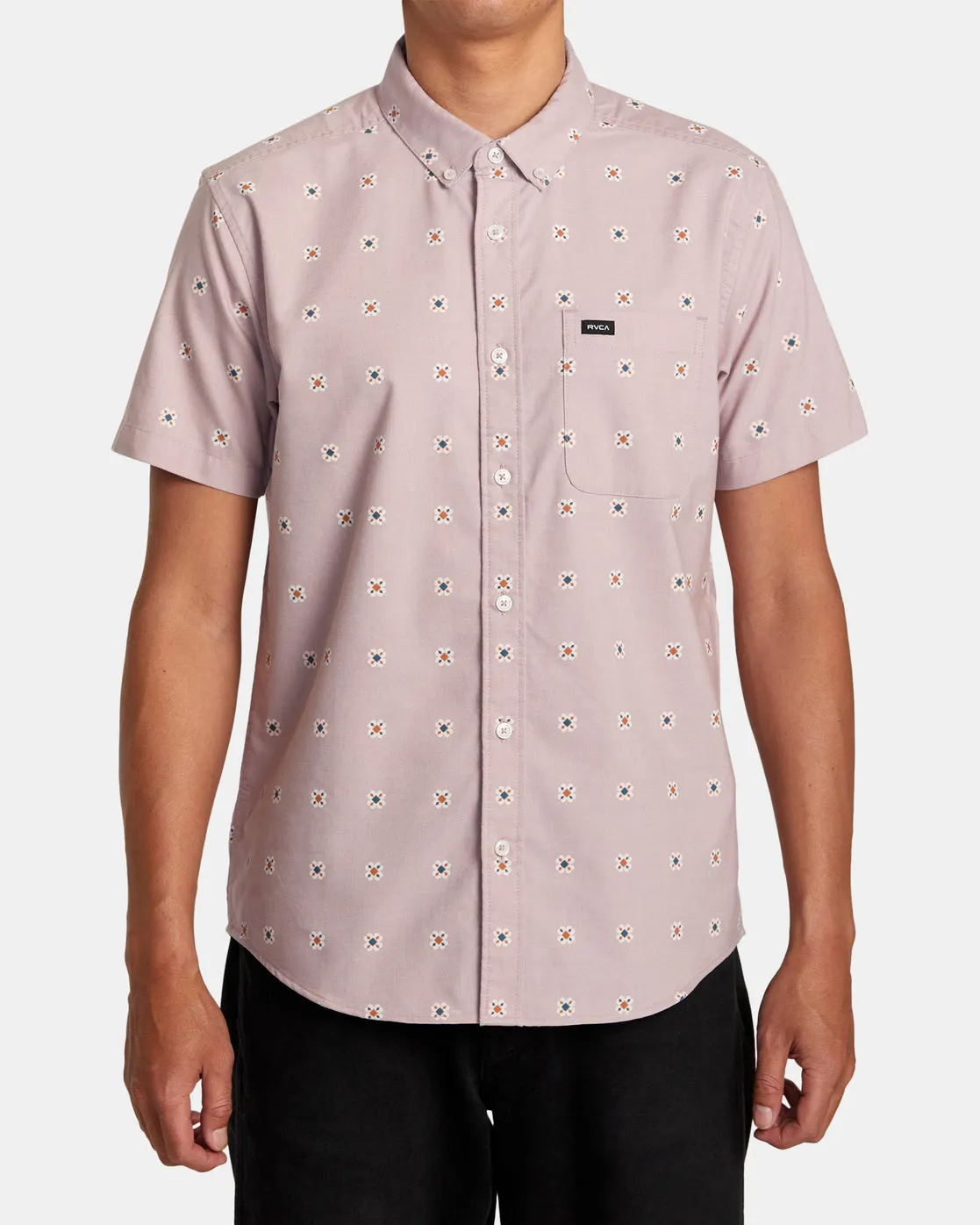 That'll Do Print Short Sleeve Shirt - Pale Mauve Multi