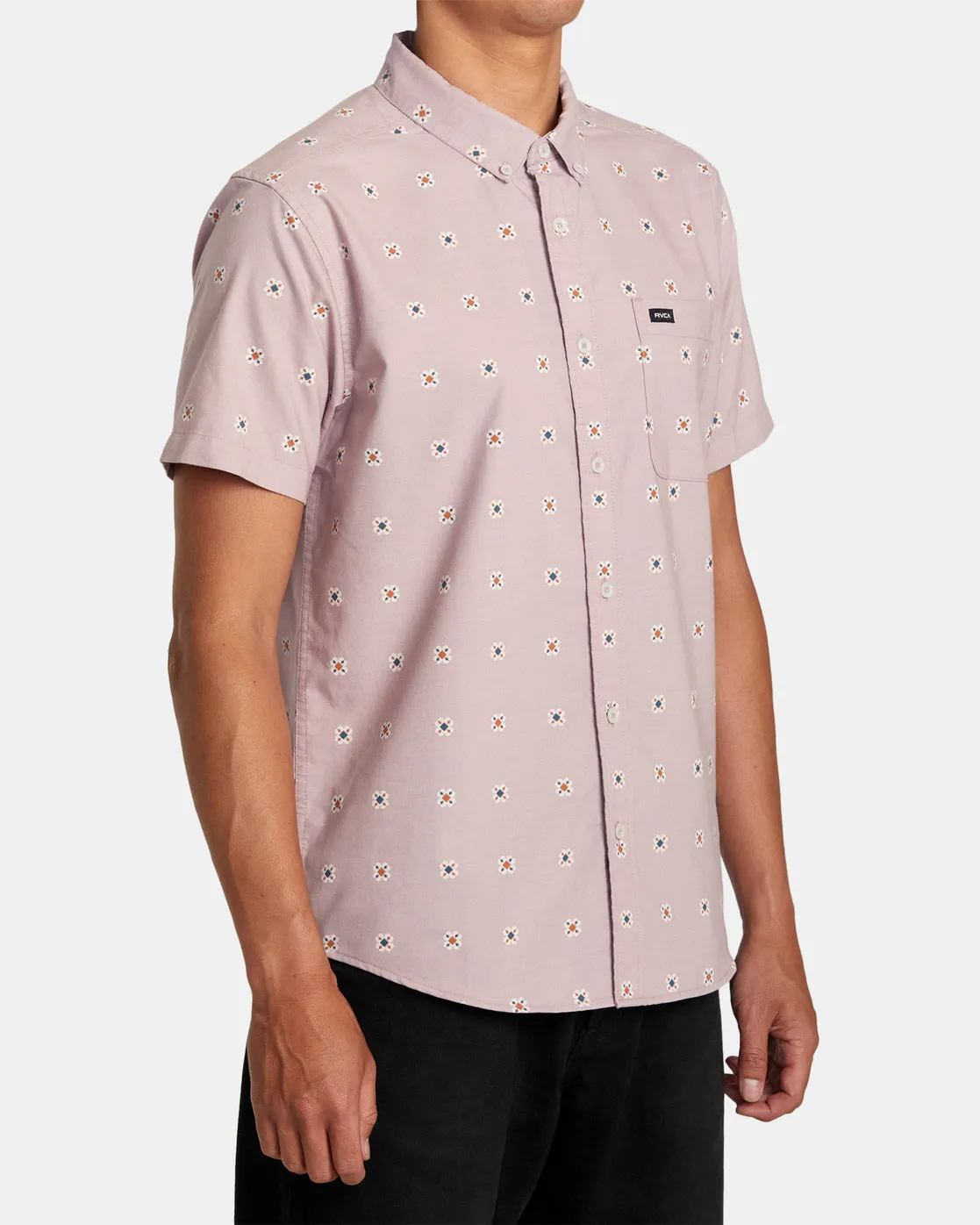 That'll Do Print Short Sleeve Shirt - Pale Mauve Multi