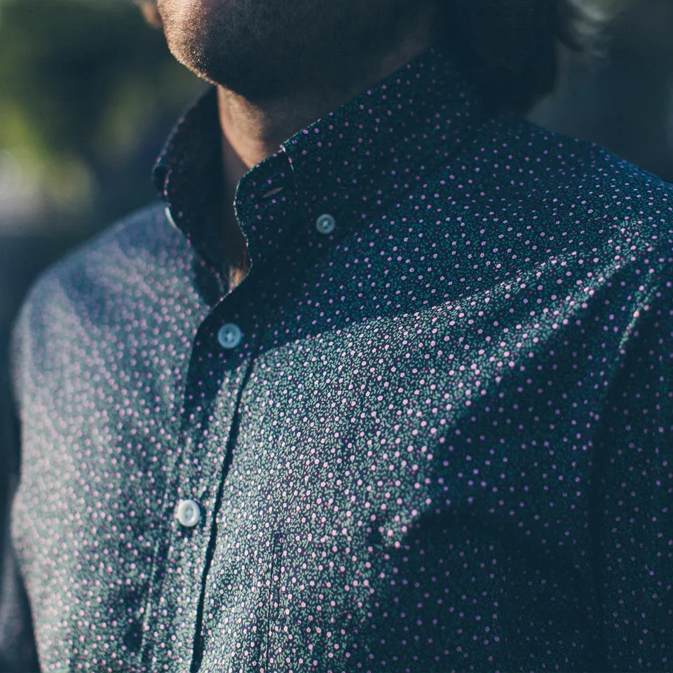 The Short Sleeve Jack in Navy Mini Floral