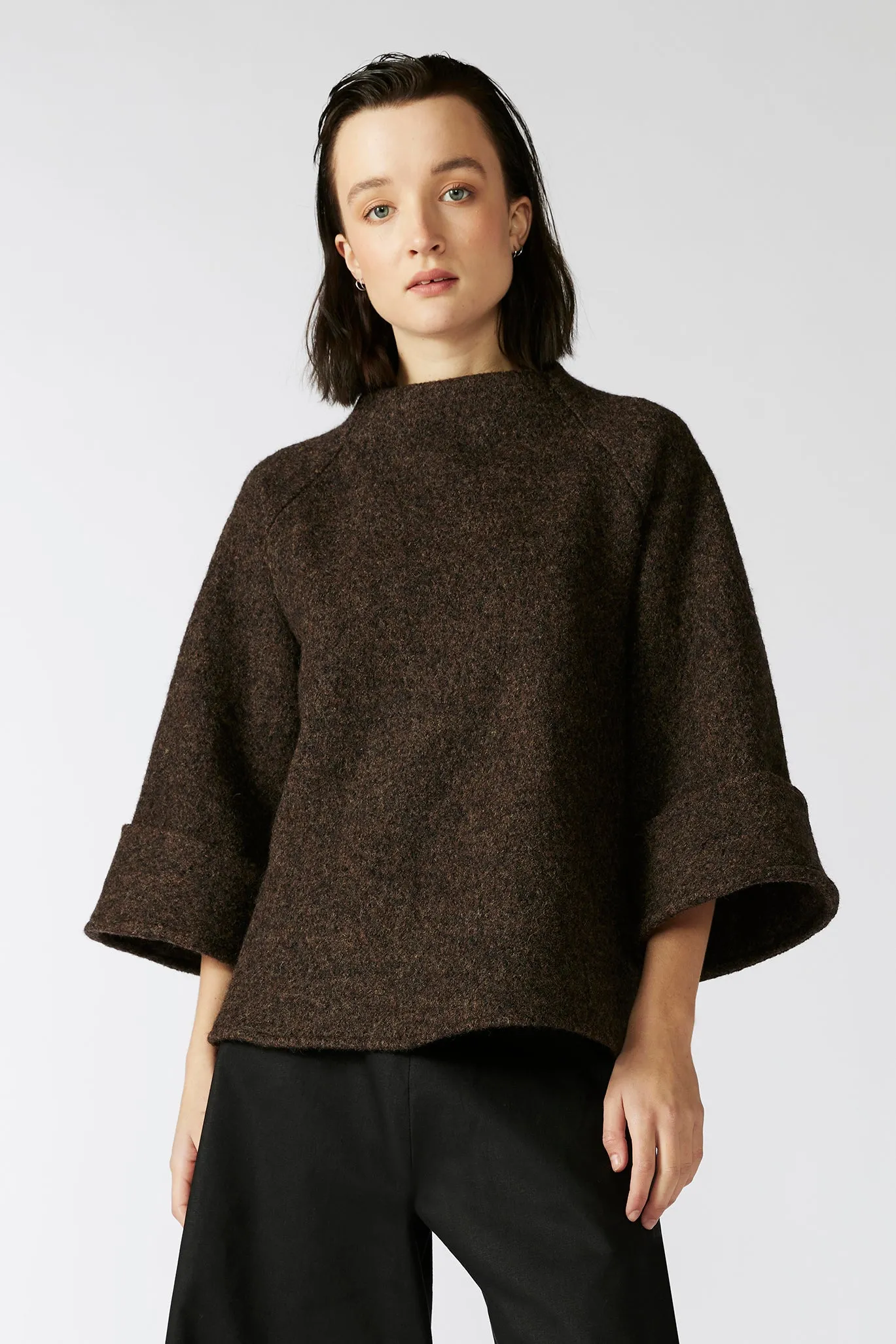 UMBER JUMPER [ Brown 100% Wool ]