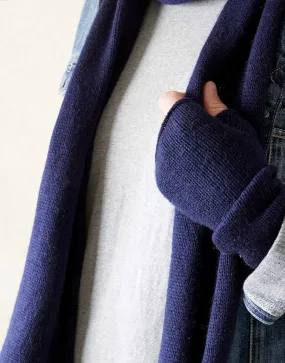 Unisex Luxury Merino Wool Scarf – Navy