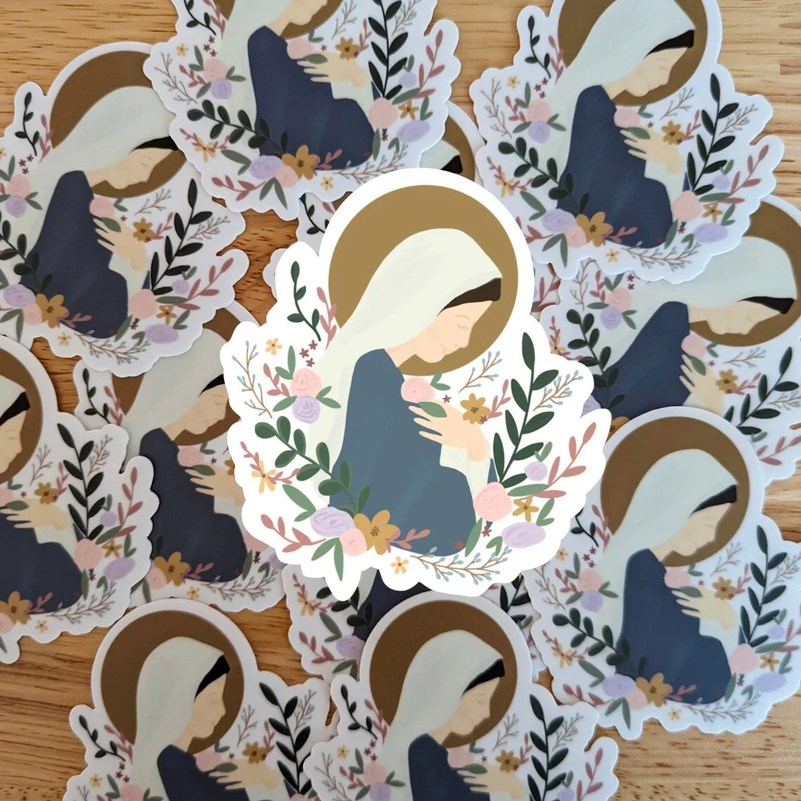 Vinyl Saint and Faith Stickers (Violet Among Lilies)