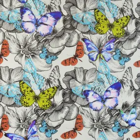 Walter Knabe Butterfly Garden Machine Printed Fabric